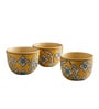 Regal Flora Ceramic Bowl Set of 3(300ml Each)
