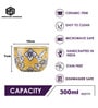 Regal Flora Ceramic Bowl Set of 3(300ml Each)