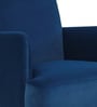 Regal Gold Legs Velvet Fabric Lounge Chair In Blue Colour