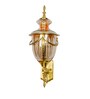 Regal Golden Cut Glass Trophy Wall Sconce with Antique Brass Finish