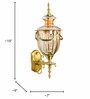 Regal Golden Cut Glass Trophy Wall Sconce with Antique Brass Finish
