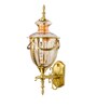 Regal Golden Cut Glass Trophy Wall Sconce with Antique Brass Finish