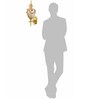 Regal Golden Cut Glass Trophy Wall Sconce with Antique Brass Finish