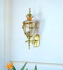 Regal Golden Cut Glass Trophy Wall Sconce with Antique Brass Finish