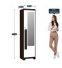 Regal Grand 1 Door Wardrobe in Walnut & White Finish with Mirror