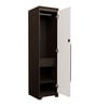 Regal Grand 1 Door Wardrobe in Walnut & White Finish with Mirror