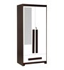 Regal Grand 2 Door Wardrobe in Walnut & White Finish with Mirror