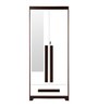 Regal Grand 2 Door Wardrobe in Walnut & White Finish with Mirror