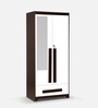 Regal Grand 2 Door Wardrobe in Walnut & White Finish with Mirror