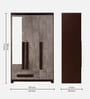 Regal Grand 3 Door Wardrobe in Walnut marble Finish with Mirror