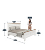 Regal King Size Bed in Mist White Finish