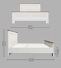 Regal King Size Bed  In Mist White Finish