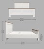 Regal Queen Size Bed  In Mist White Finish