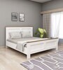 Regal Queen Size Bed  In Mist White Finish