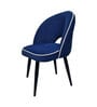 Regal Sapphire Throne Suede Dining Chair In Royal Blue Colour