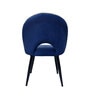Regal Sapphire Throne Suede Dining Chair In Royal Blue Colour