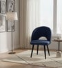 Regal Sapphire Throne Suede Dining Chair In Royal Blue Colour
