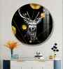 Regal Stag Acrylic Round Wall Art