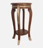Regal Teak Wood Planter Table In Brown Finish