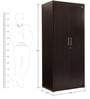 Regal Two Door Wardrobe in Smoke Black Wood Colour