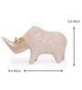 Regal Rhino Resin Artifact (White & Gold)