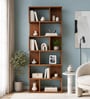 Regalia Brown Colour Bookshelf In Walnut Finish With 6 Tier