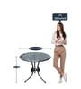 Regalia Metal Outdoor Coffee Table in Grey Finish