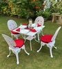 Regalia Metal Table and Chair Set in White Finish