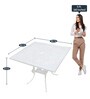 Regalia Metal Table and Chair Set in White Finish