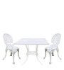 Regalia Metal Table and Chair Set in White Finish