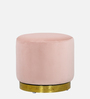 Regalia Velvet Pouffe in Baby Pink Colour