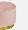 Regalia Velvet Pouffe in Baby Pink Colour