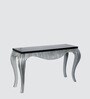 Regat Solid Wood Console Table in Silver Brown Finish