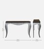 Regat Solid Wood Console Table In Silver Finish