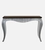 Regat Solid Wood Console Table In Silver Finish