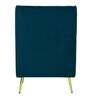 Regent Velvet Wing Chair in Teal Blue Colour