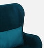 Regent Velvet Wing Chair in Teal Blue Colour