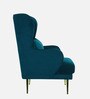 Regent Velvet Wing Chair in Teal Blue Colour