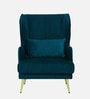 Regent Velvet Wing Chair in Teal Blue Colour