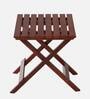Regis Solid Wood End Table in Brown Finish
