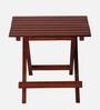 Regis Solid Wood End Table in Brown Finish