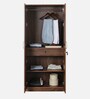 Reha 2 Door Wardrobe in Dark Walnut Finish Reha 2 Door Wardrobe in Dark Walnut Finish