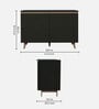 Reims Cabinet in Black Finish