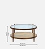 Reinbek Sheesham Wood Coffee Table In Provincial Teak Finish With Glass Top