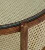 Reinbek Sheesham Wood Coffee Table In Provincial Teak Finish With Glass Top