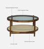 Reinbek Sheesham Wood Coffee Table In Provincial Teak Finish With Glass Top