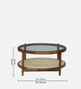 Reinbek Sheesham Wood Coffee Table In Provincial Teak Finish With Glass Top