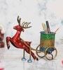 Reindeer Multicolour Iron Pen Stand