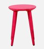 Reiner Sheesham Wood Nest Table (Set of 2) In Yellow & Pink Finish