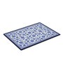 Floral (16x16) White & Blue MDF (Set of 6) Placemat